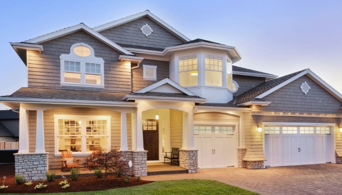 Home Exterior Lighting At Dusk